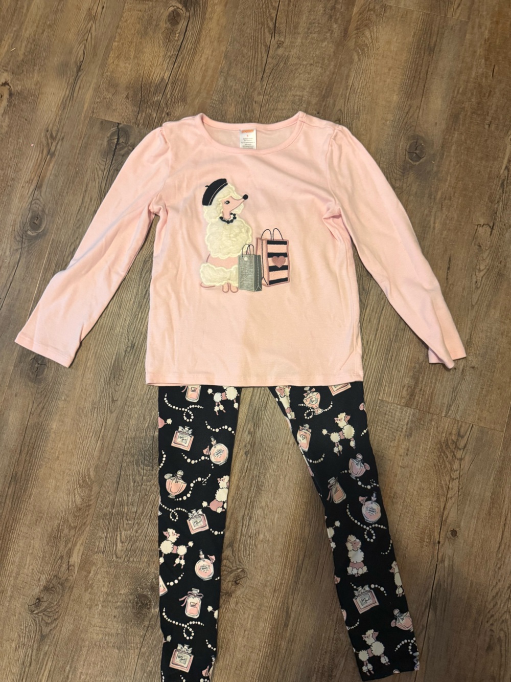 Gymboree Girls French Poodle Outfit in Pink/Black - size 6